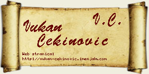 Vukan Cekinović vizit kartica